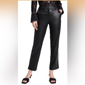 Commando Women's Faux Leather Full Length Trousers-M